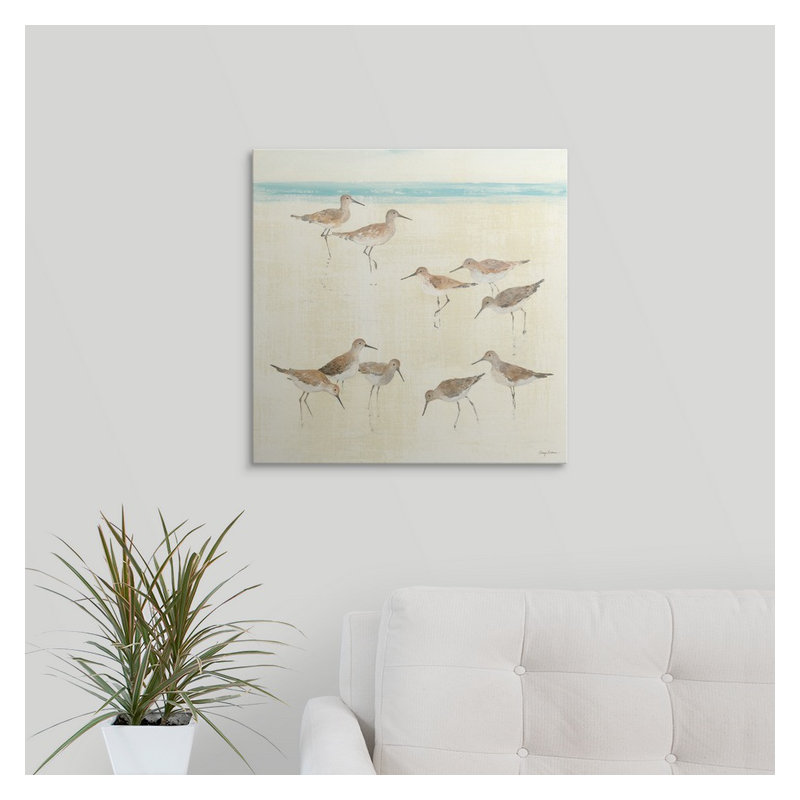 «Sandpipers» Butters, reproduction d'art, H 35 po x l 35 po x P 1,5 po, Toile