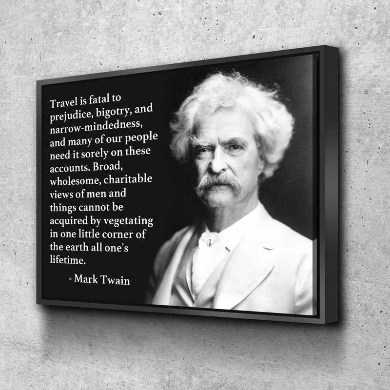 Mark Twain, affiche d'art mural, H 9 po x l 12 po, Cadre noir