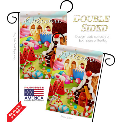 Double Sided 18.5'' H x 13'' W Polyester Flag Set