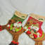 Lot de 2 bas de Noël brodés, bas de Noël écossais en jute de grande taille