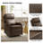 McGuffey Faux Leather Swivel Rocker Recliner with Metal Base-906973269