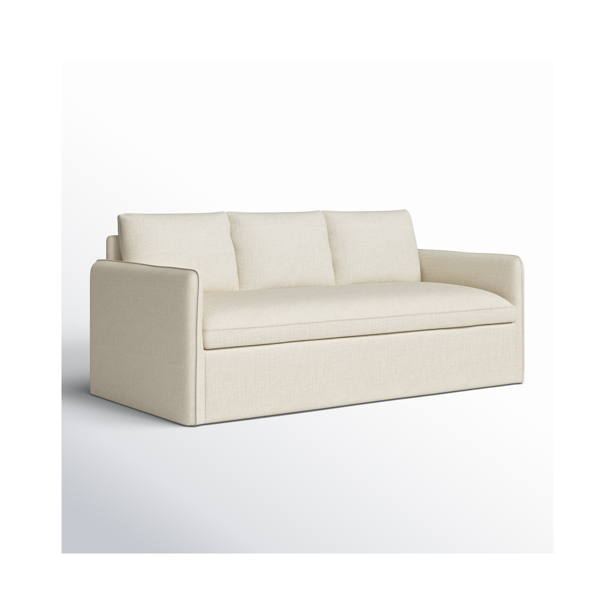 Bellatrix 83'' Slipcovered Sofa, Conversation Pearl Basketweave