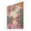 «Ruby Reflection Palms By The Shore» - palmiers et palmiers, art sur bois de pin naturel-1059887271