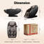Fauteuil de massage 4D 2026 corps entier inclinable avec fonction chauffante, brun