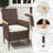 4-Piece All-Weather Brown Rattan Patio Dining Chair