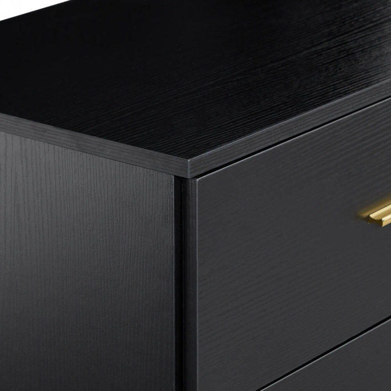 Commode à huit tiroirs, Noir