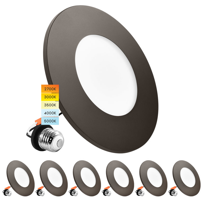 4 in. 7.5 W Dimmable LED Retrofit, Bronze