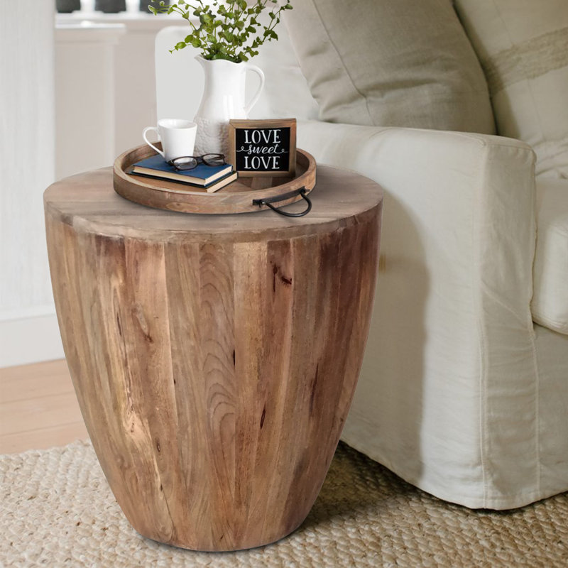 Block End Table, Brown