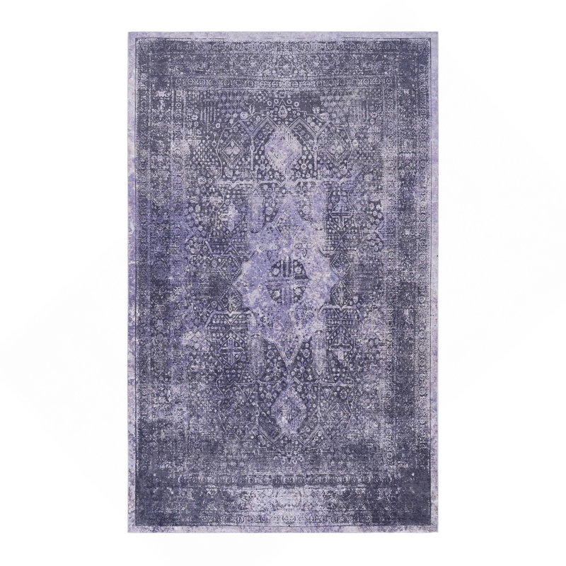 Anthracite Washable Rug 2' X 3' Doormat Rug (Anthracite, 2' X 3'), Rectangle 2' x 3'