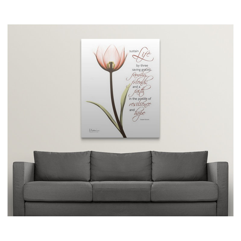 "Manigault" Tulip X-Ray par Kiranjit, reproduction de photo, H 30 po x l 24 po x P 1,5 po, Toile