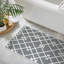 Tapis gris / blanc en coton marocain-297494492