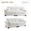Canapé rembourré en chenille de 91 po avec assise rembourrée et coussins-1920746280