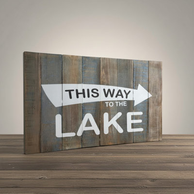 This Way Lake Wall Plaque