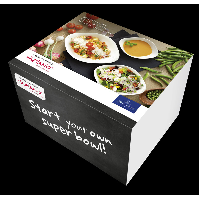 Villeroy & Boch Vapiano 6 Piece Pasta / Salad / Soup Bowl Set