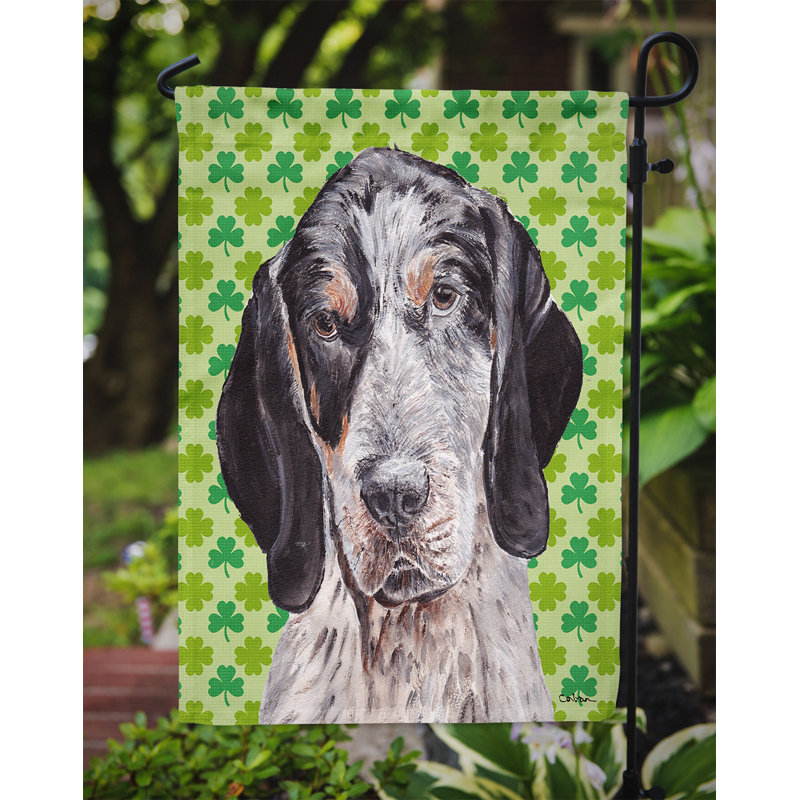Double Sided 15'' H x 11'' W Polyester Animal Garden Flag, Coonhound (Black and Grey)