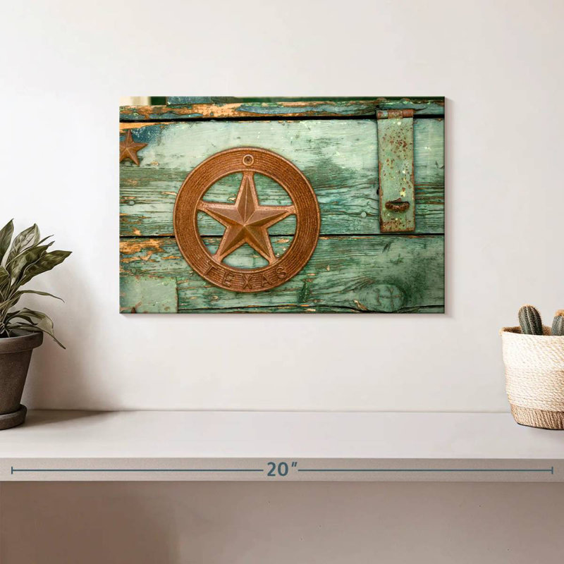 Lelar Rusted Texas Star, 8" H x 12" W