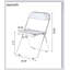 Chaise pliante / Chaises transparentes - Chaise fantôme empilable en cristal empilable - Plastique PC