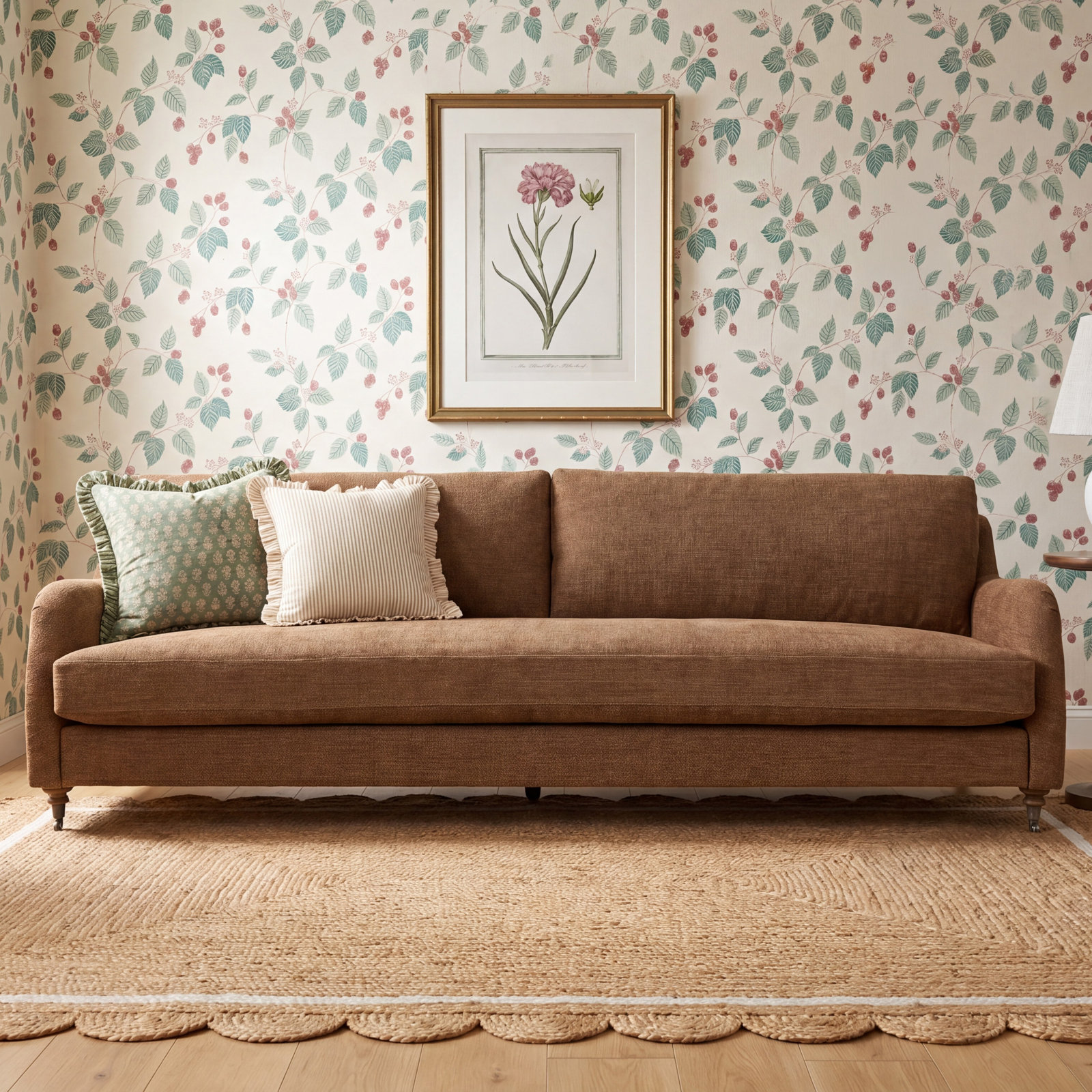 Lynne Sofa, Laughlin Ochre Polyester Blend
