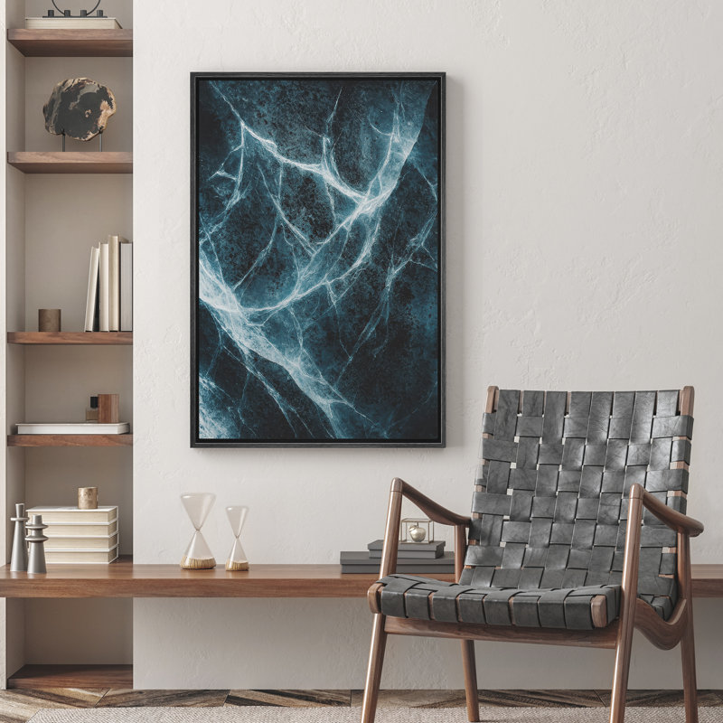 «Neutral Abstract Wall Art», reproduction d'art sur toile encadrée, H 36 po x l 24 po, Noir