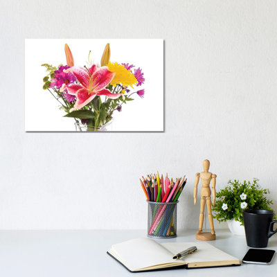 Flowers In A Vase - Wrapped Canvas Print