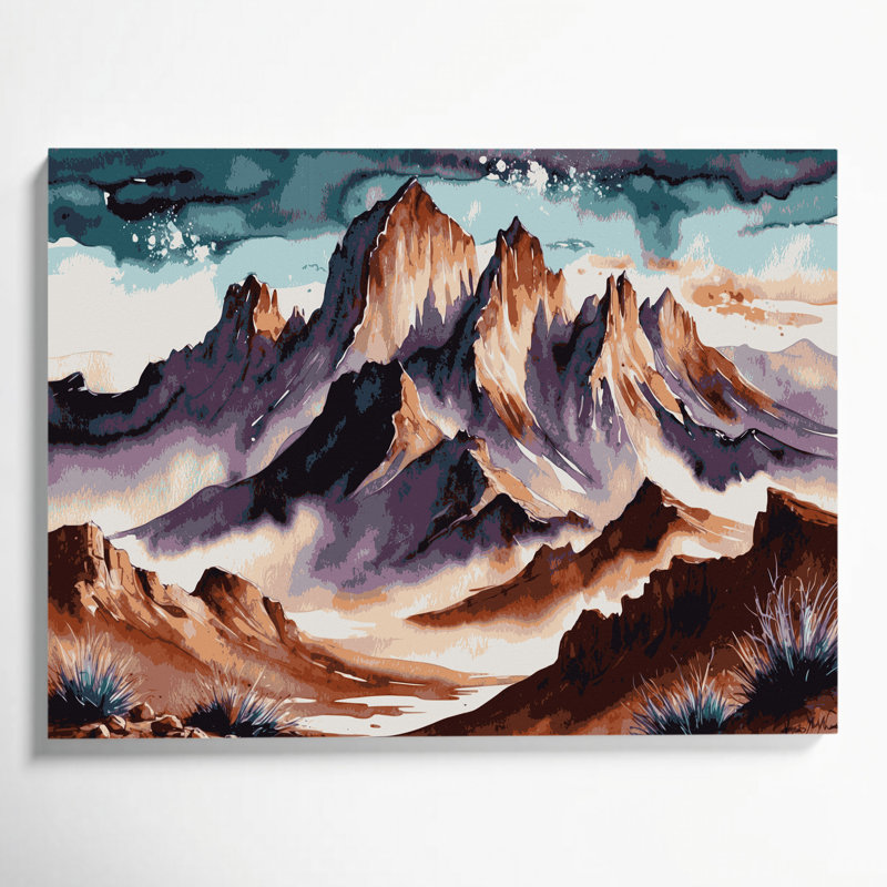 Art mural sur toile gris Southwestern, H 16 po x l 20 po