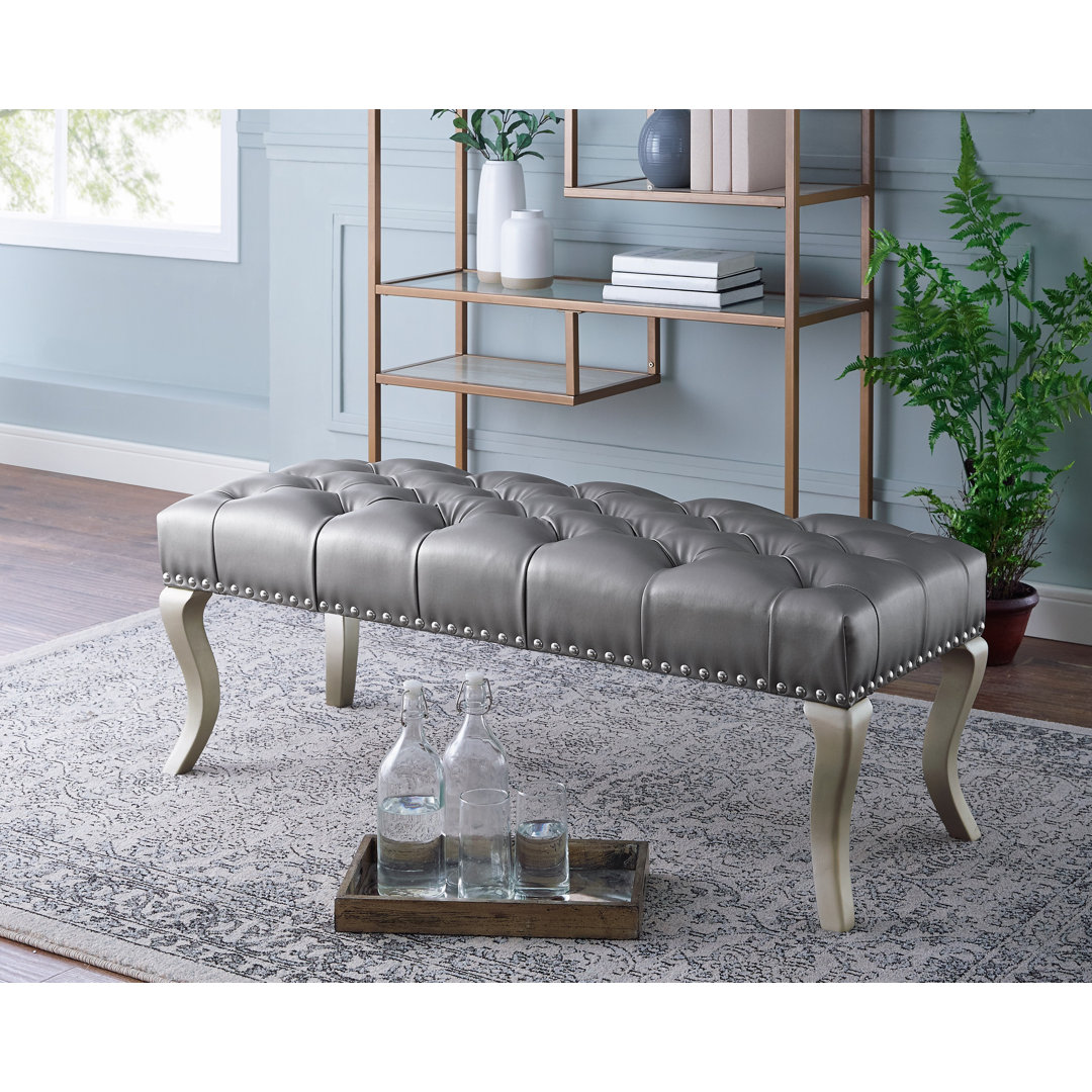 Garza Polyester Blend Upholstered Bench House of Hampton® Upholstery 