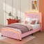 Lit plateforme tapissier Sleek Curved Design-114346595-114346598