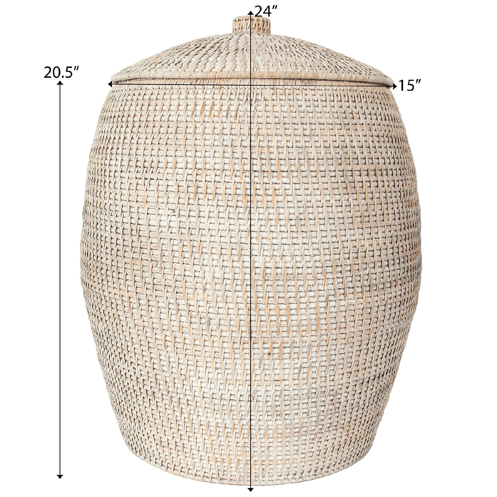 Beehive Laundry Hamper with Liner, Honey Brown