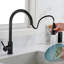 Robinet de cuisine extractible à poignée simple avec accessoires