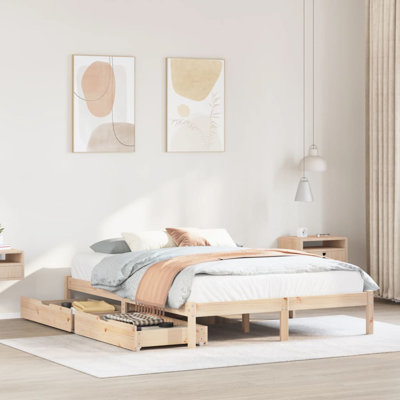 Solid Wood Storage Bed