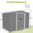 Outdoor Garden Shed Aluminum Alloy Frame With Hinge Door-125096995-125096992
