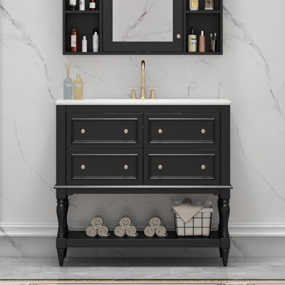 Armoire de salle de bain avec lavabo et 4 tiroirs