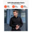 Men's Button Up Shirt, Mens Long Sleeve Wrinkle-free Button Down Dress Shirts, Slim Fit Soft Stretch Fabric for Business Casual or Formal, Work, Wedding, Dinner, Black