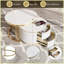 Modern 2-Piece Nesting Coffee Table with Storage Drawers, Space-Saving Gold Accent for Living Room