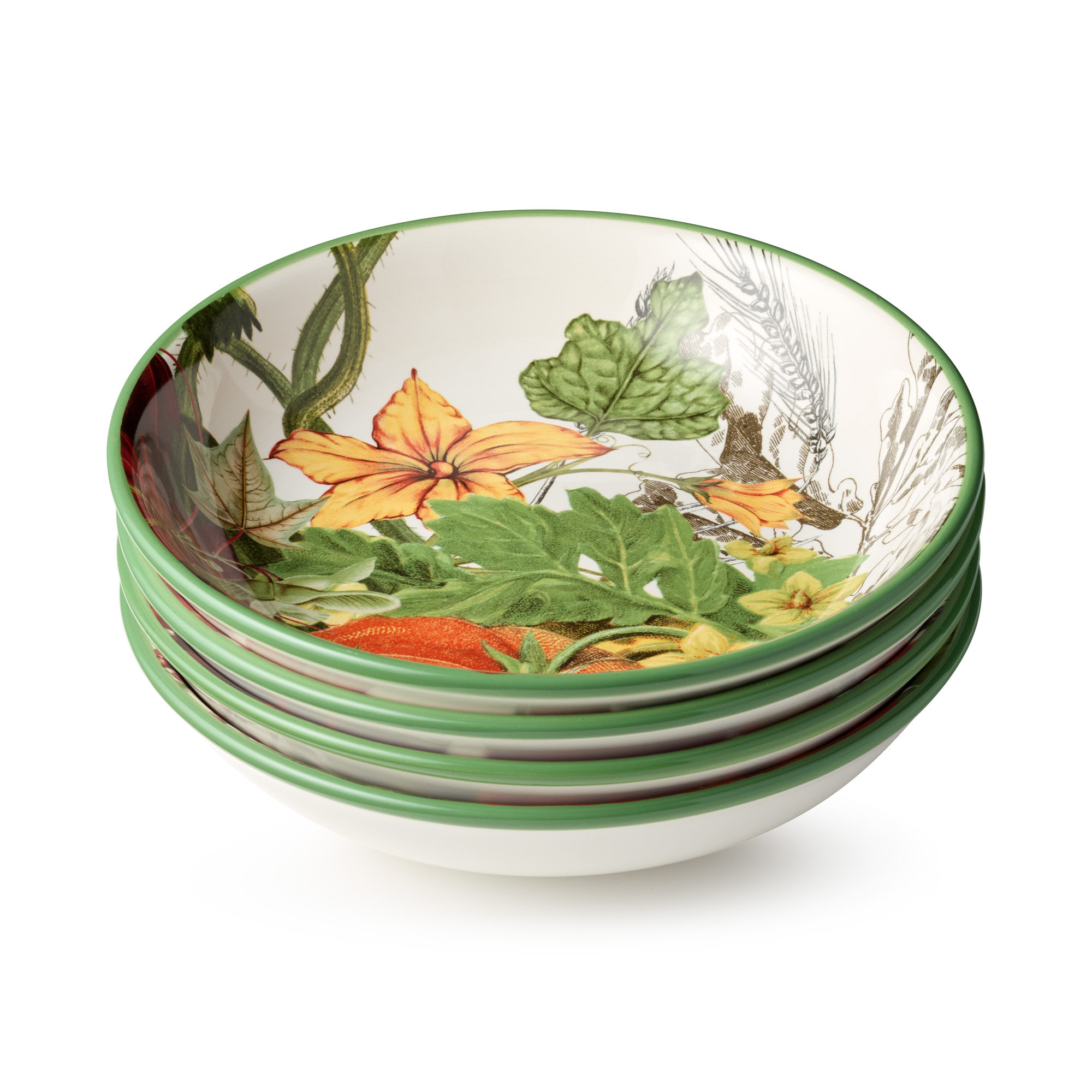 Bol à Soupe Avec Assiette Et Cuillère - Country Cottage Gris - Céramique Micro-ondes & Lave-vaisselle