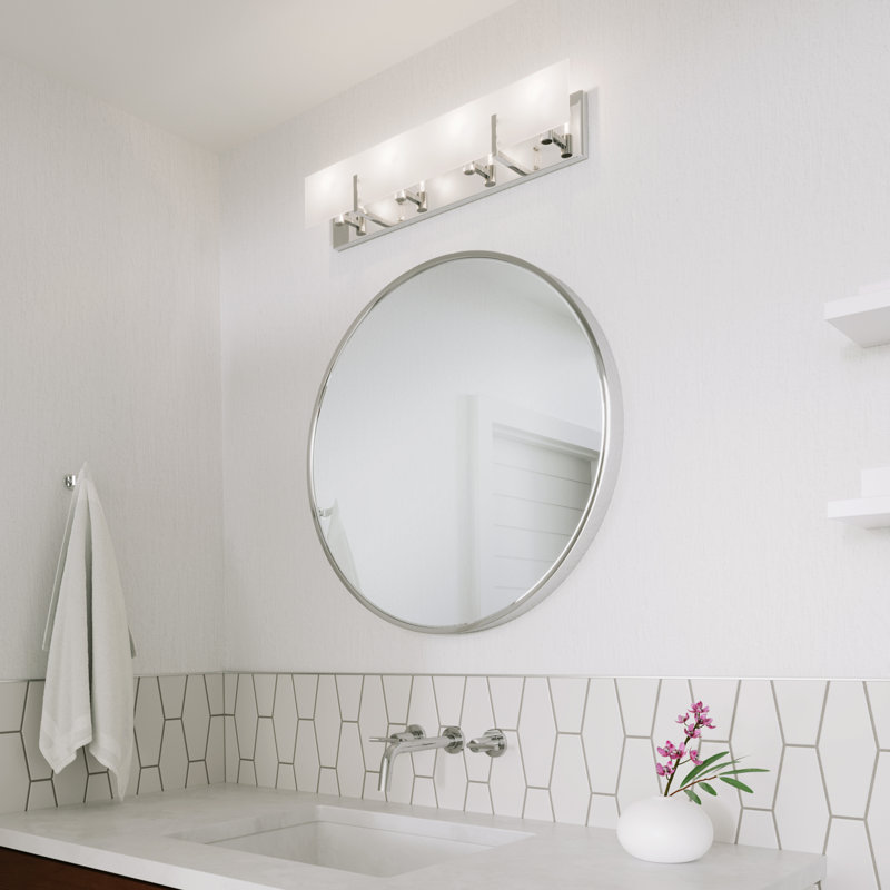 Kit miroir rond de Génération Lighting , Nickel poli