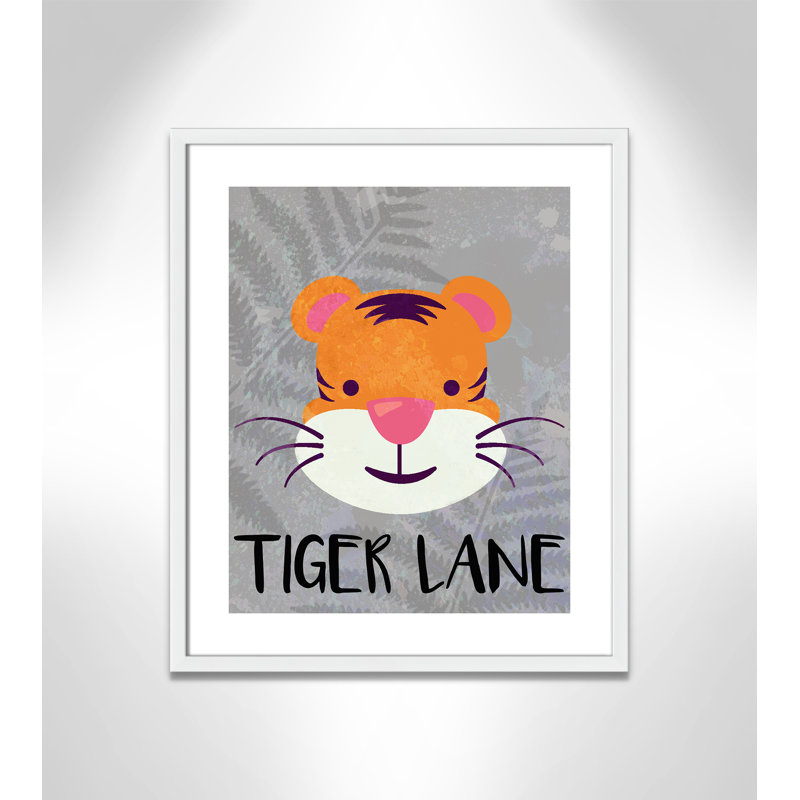 Impression sur papier Tigert Lane Tiger Lane, H 24,5 po x l 20,5 po x P 1,18 po, Encadré de boîte blanc
