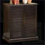 Armoires à chaussures avec tablettes réglables Portes à persiennes, espresso | L 30 po x P 15 po x H 34,5 po | Bois massif | Chambre-410762411