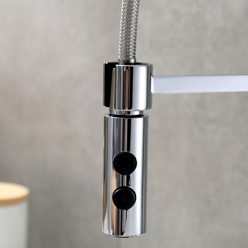 Pull Down Single Handle Kitchen Faucet, Chrome