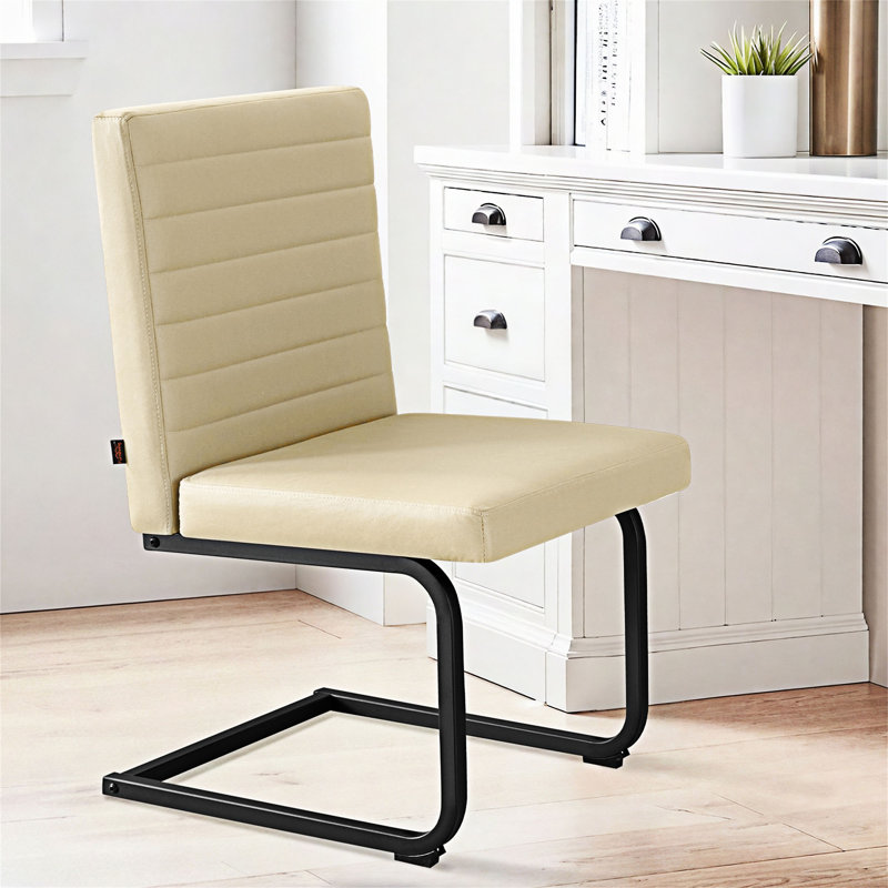 Ensemble de 2 chaises de salle à manger rembourrées, Beige