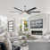 Brillion 72" 6-speed Reversible Ceiling Fan with Dimmable LED Lights and Remote Control