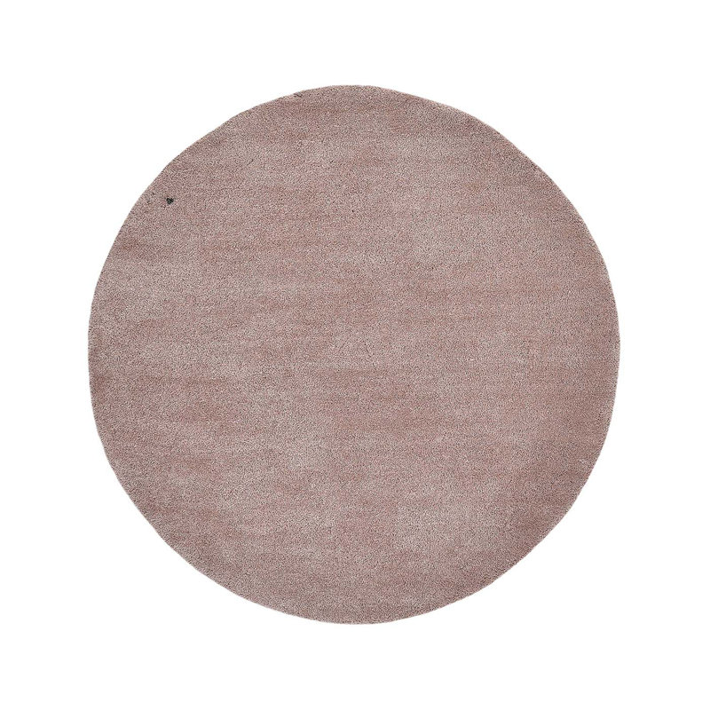 Solid Colour Hand Woven Area Rug, Round 100cm