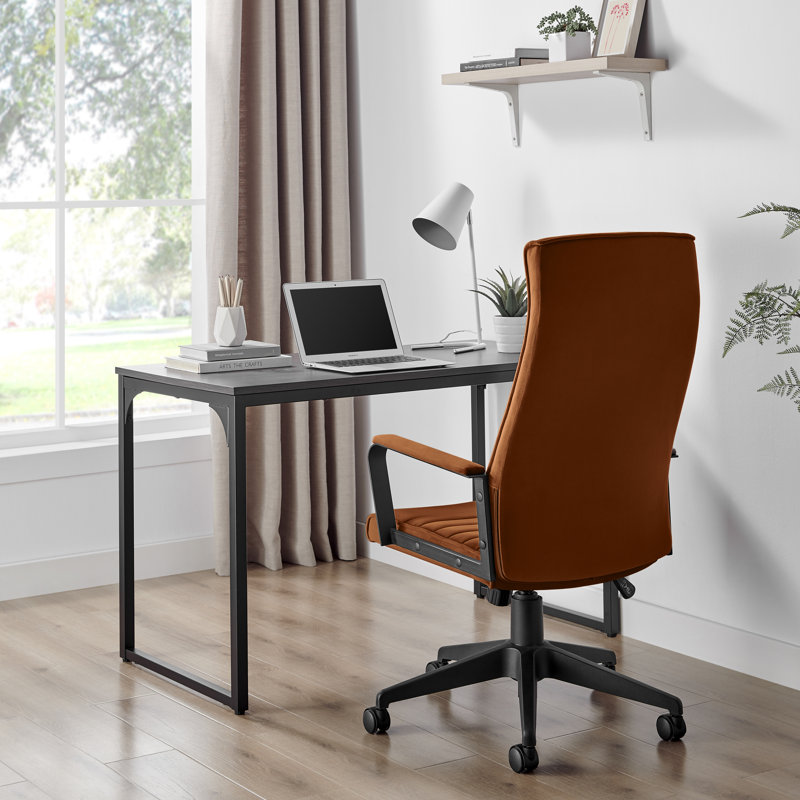 Fairmont Park Velvet Conference Chair, Orange