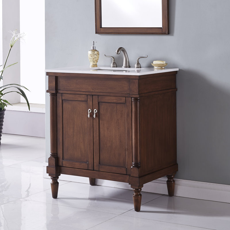 Ensemble de meuble-lavabo simple 30 po Lexington, Noyer