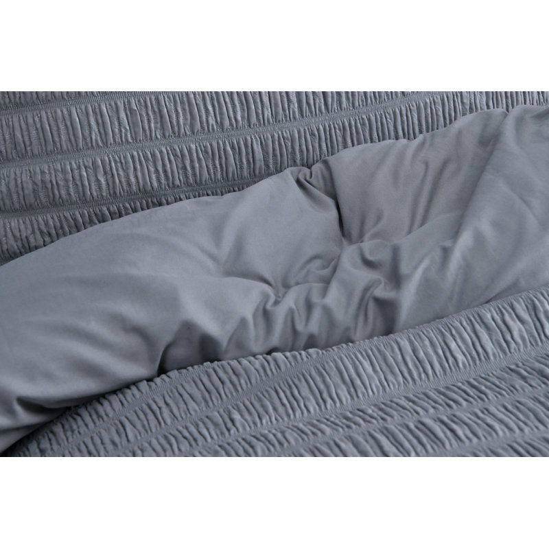 Brazill Polyester Solid Colour Duvet Cover Set with Pillowcases, White, Single Duvet Cover + 1 Standard Pillowcase