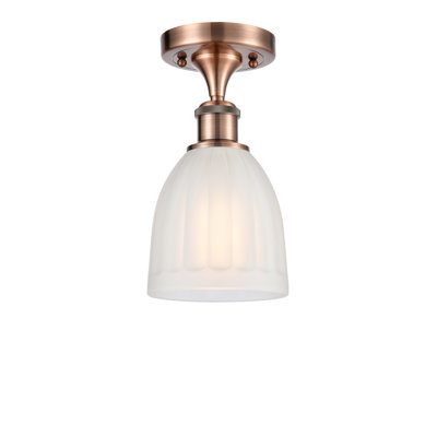 Plafonnier semi-encastré 1 lumière 5,75 po Dunder