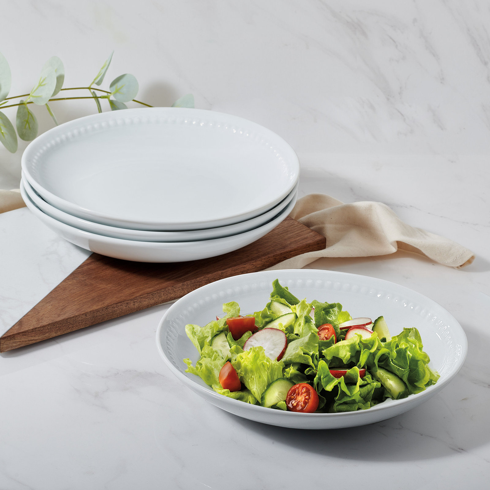 Everyday White 9" Porcelain Salad Plate