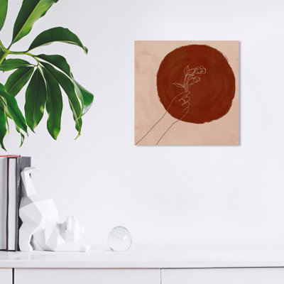 «Abstract For the Sun», reproduction d'art moderne et contemporaine sur toile rouge