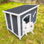 Grande niche pour chien en bois, cage extérieure imperméable pour chien, chenil coupe-vent et chaud facile à assembler