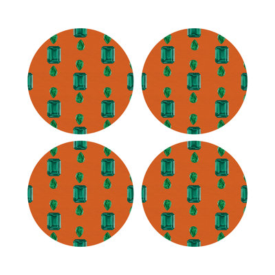 Vegan Leather Round Placemats
